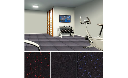 shock absorbing gym tiles