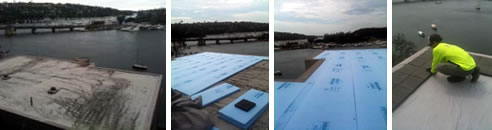flat roof insulation install