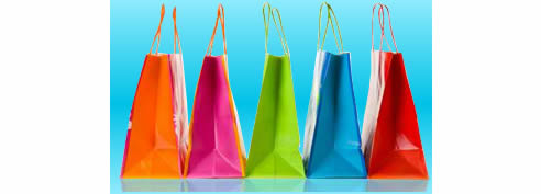 shopping bags colourful