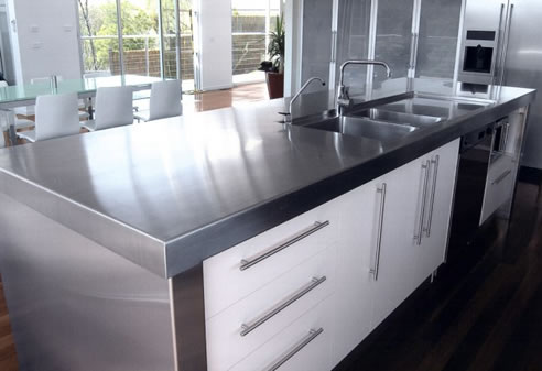 modern stainless steel kitchen