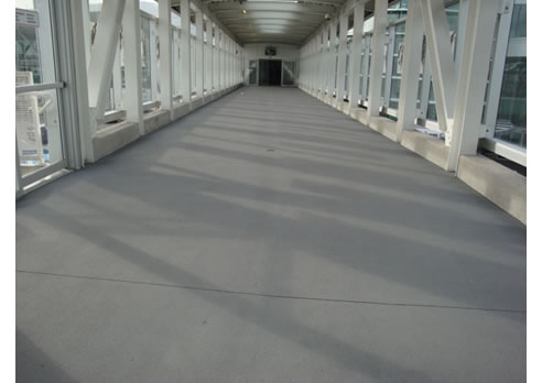 resurfaced anti-slip walkway at vancouver airport