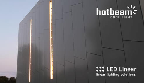Linear shop facade lighting