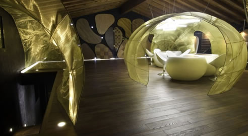 decorative interior acrylic panelled pods