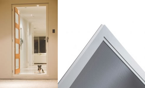 clear security door screen