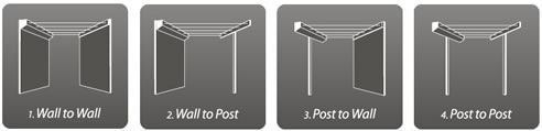 configurations for retractable clothesline