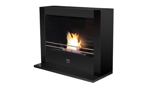 black and stone portable ethanol fireplace
