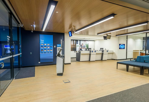 acoustic timber ceiling panels anz bank