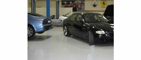 floor with chemical resistant epoxy coating