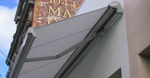 semi-cassette folding arm awning