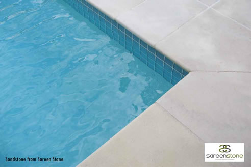 sandstone pool coping