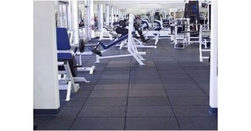 recycled rubber gym tiles