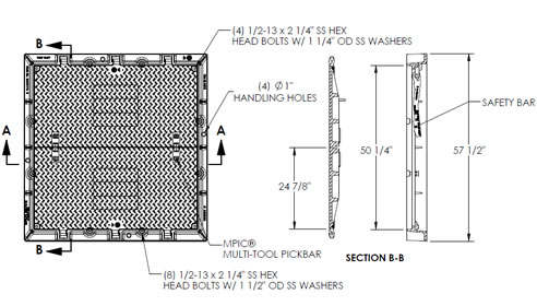 1200 heavy duty access cover