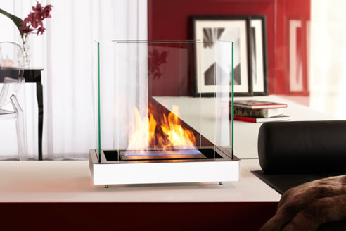 ethanol fire white base