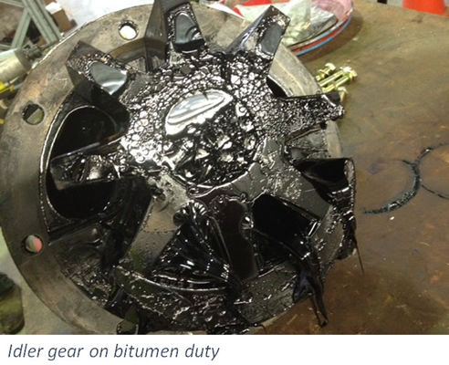 pump idle gear bitumen
