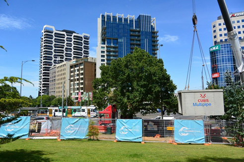 cubis rail pit Metro Tunnel project in Melbourne