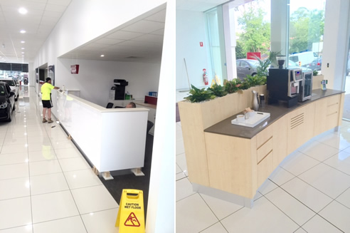 Glenmar custom joinery for car dealership