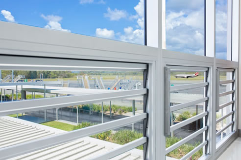 acoustic louvres airport