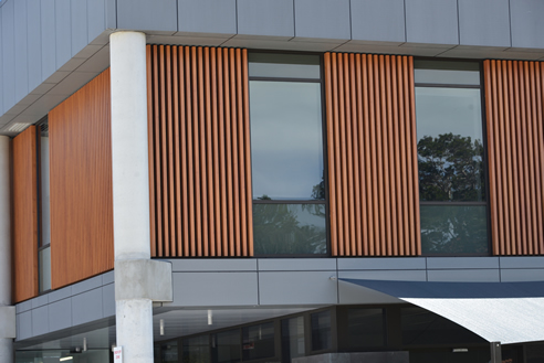 woodgrain aluminium beams mona vale hospital