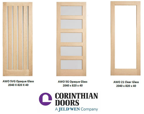 Blonde Oak Collection of Doors