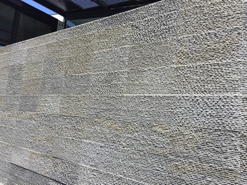 ribbed Bluestone cladding