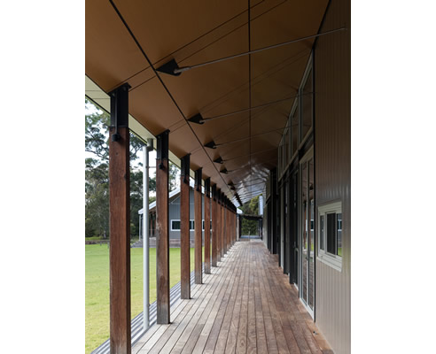 timber panels underside verandah