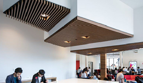 Achieve Modern Lines for Library Application with Atkar Timber Slats