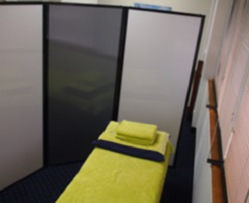 Portable Privacy Screens for Mobile Clinics from Portable Partitions