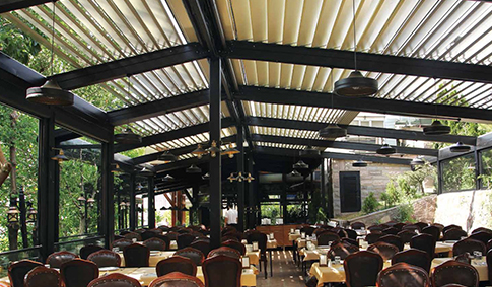 Retractable Roof for Outdoor Spaces from Designer Shade Solutions