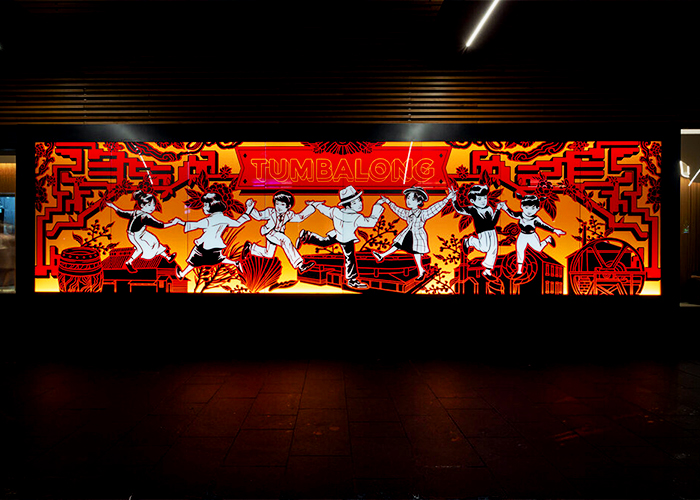 Lunar New Year Public Artwork by Chris Yee with Axolotl