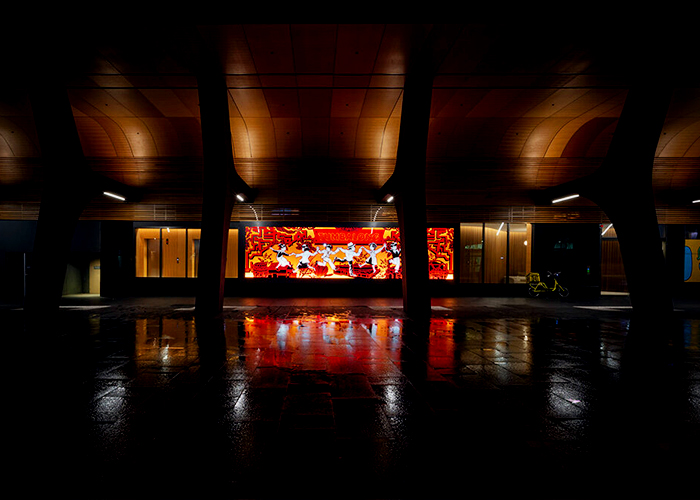 Lunar New Year Public Artwork by Chris Yee with Axolotl