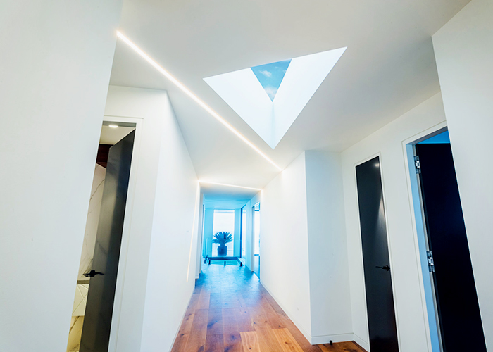 Custom-shaped Roof Windows for Modern Home by Atlite Skylights