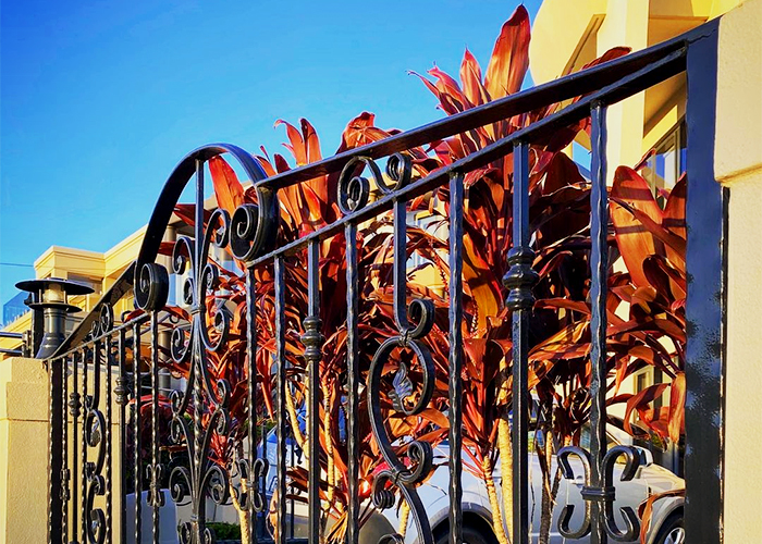 Simple Custom Wrought Iron Gates by AWIS