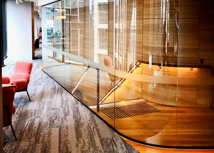 Glazed & Curved Glass Stairwells by Bent & Curved Glass
