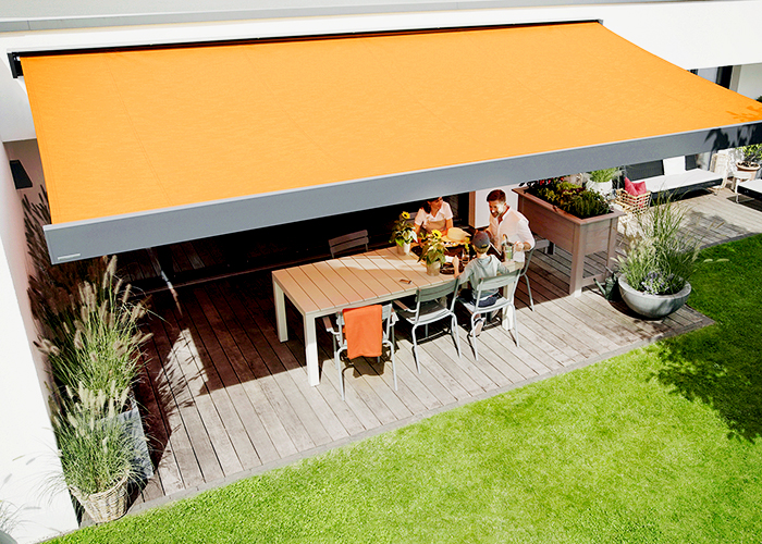 Awnings Featuring Recycled Fabrics from Blinds by Peter Meyer