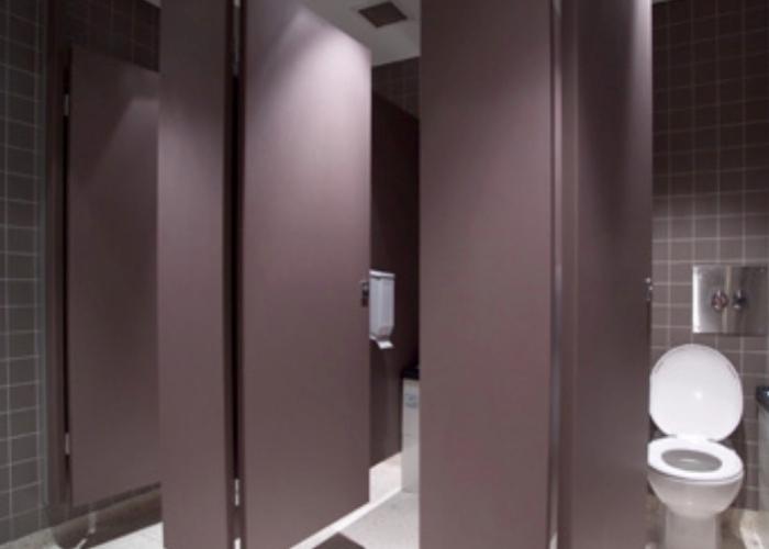 Ceiling Suspended Bathroom Stalls from Flush Partitions