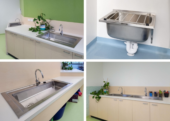 Stainless Steel Sanitary Ware and Commercial Sinks for Schools by Britex