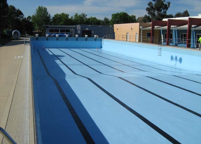 Hi Build Epoxy Coating for Olympic Pools by Hitchins Technologies