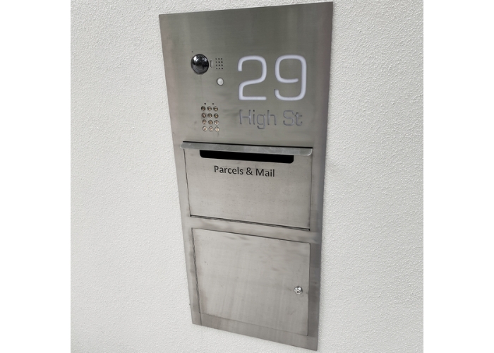 Stainless Steel Mailbox with Intercom Integration by Mailmaster