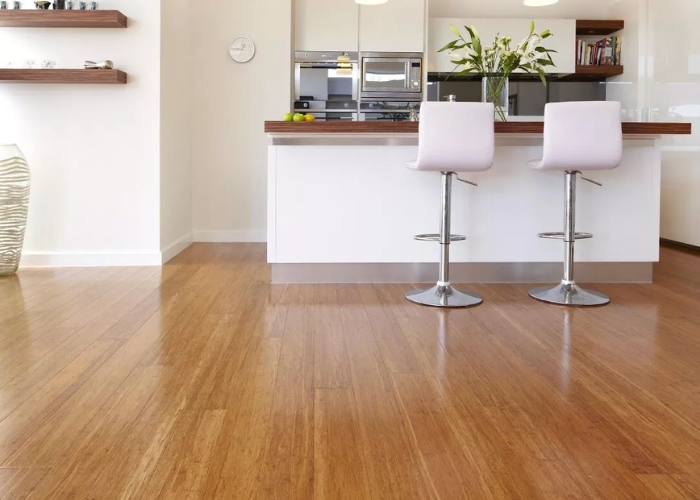 Woven Bamboo and Plywood Flooring by Preference Floors