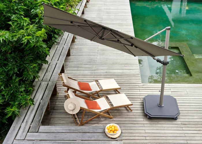 Rolling Side Pole Umbrella by Cosh Outdoor Living