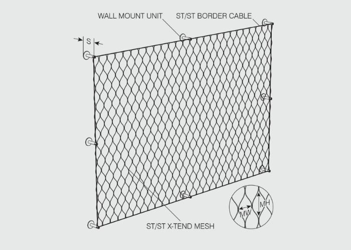 X-Tend Mesh Trellis System for Vertical Gardens by Ronstan