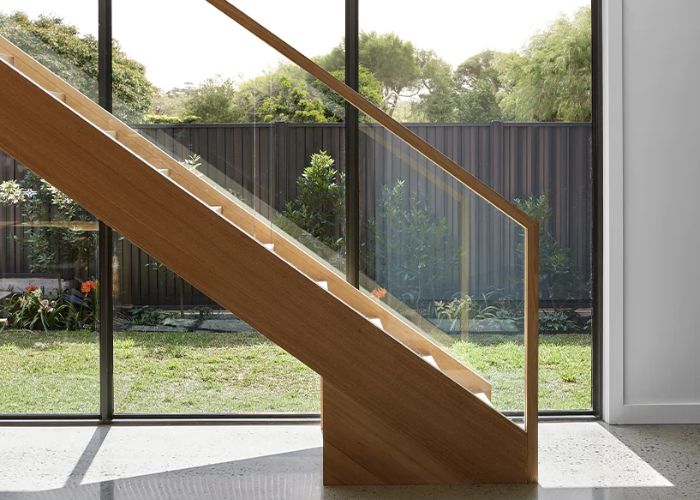 Glass and Victorian Ash Staircase by S&A Stairs