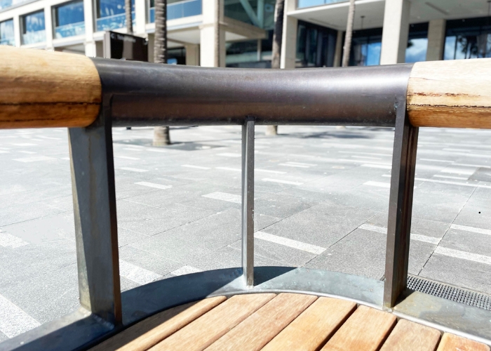 Dark Bronze Finishes for Lounges and Benches by Astor Metal Finishes