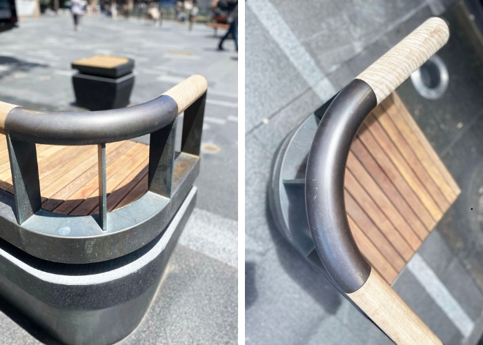 Dark Bronze Finishes for Lounges and Benches by Astor Metal Finishes