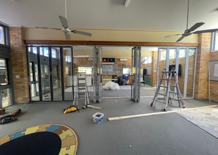Folding Glass Door System for Flexible Commercial Partitioning by ATDC