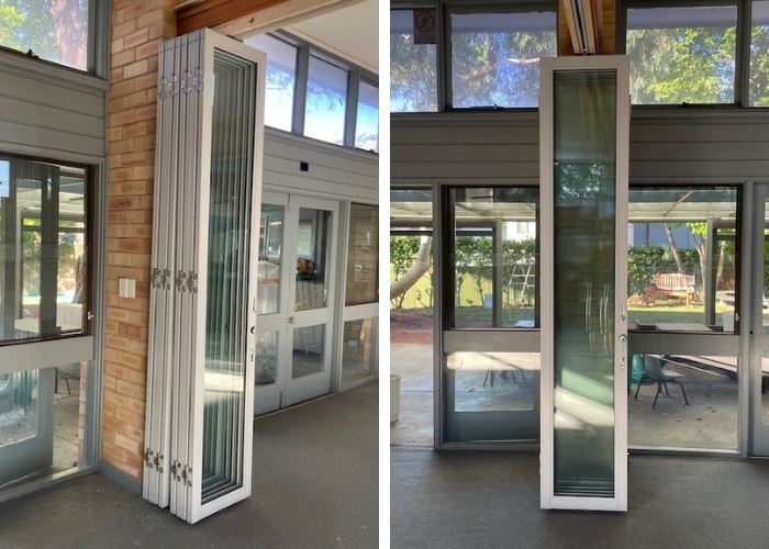 Folding Glass Door System for Flexible Commercial Partitioning by ATDC