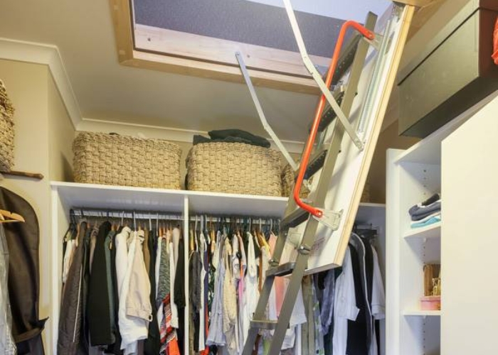 Powder-Coated Steel Ladder for Attics by Attic Ladders