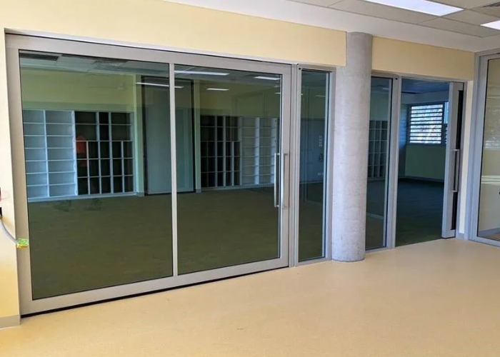 Acoustic Sliding Glass Doors for Offices by Bildspec