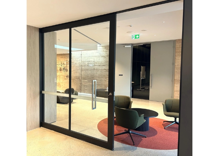 Acoustic Sliding Glass Doors for Offices by Bildspec