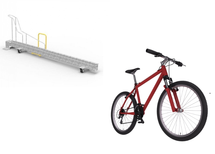 Dynamic Ground Pivot Bike Rack for Compliant Parking by Cora Bike Rack